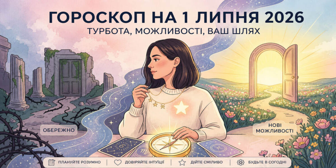 Гороскоп на 1 липня 2026 року: кому варто діяти обережно, а кому день відкриє нові можливості