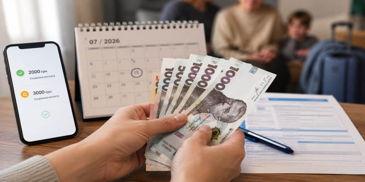 Виплати ВПО у липні 2026 року: коли прийдуть 2000 і 3000 грн та кому треба подати заяву