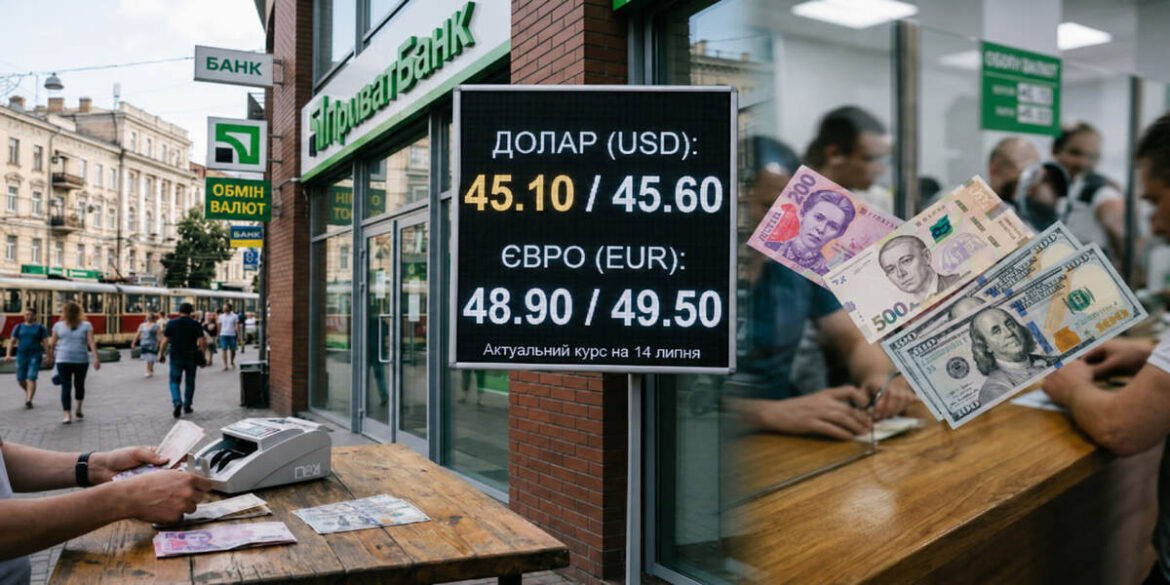 Долар перетнув 45 грн 14 липня: актуальний курс у банках та обмінниках