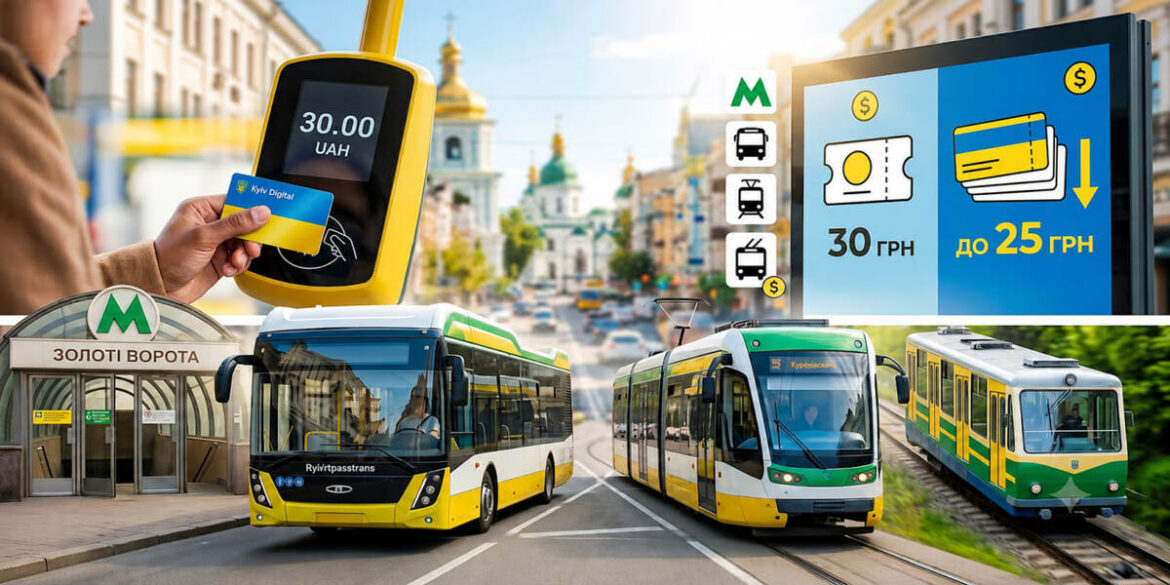 Скільки коштує проїзд у Києві 2026: ціна метро, автобуса, трамвая і тролейбуса