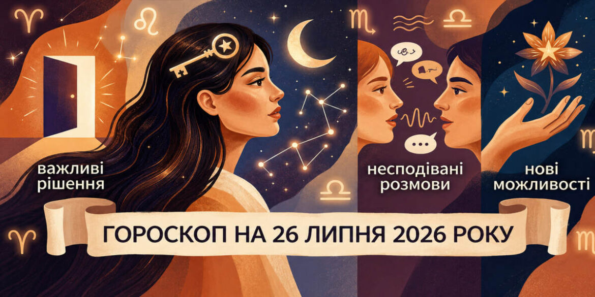 Гороскоп на 26 липня 2026 року: кому пощастить, а кого чекає важливе рішення