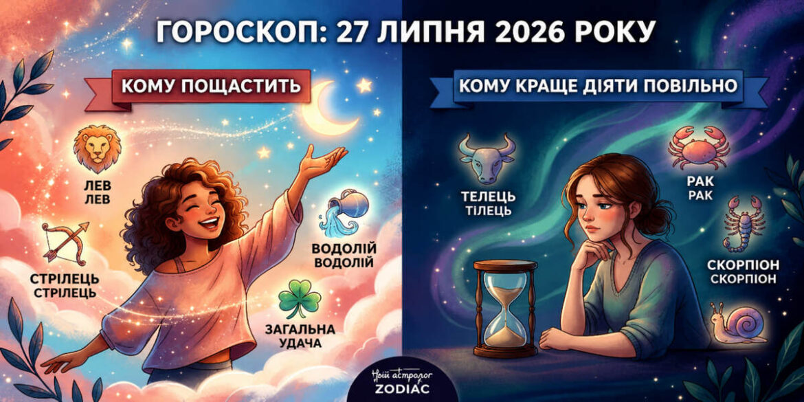 Гороскоп на завтра, 27 липня 2026 року: кому пощастить, а кому краще не поспішати