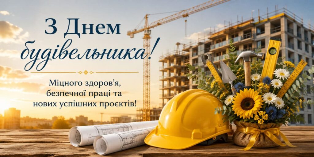 Привітання з Днем будівельника 2026: красиві СМС, короткі побажання, листівки, картинки та GIF