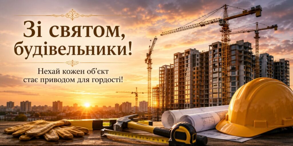 Привітання з Днем будівельника 2026: красиві СМС, короткі побажання, листівки, картинки та GIF