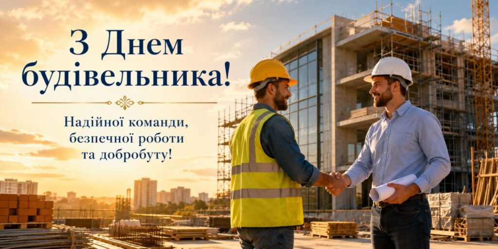 Привітання з Днем будівельника 2026: красиві СМС, короткі побажання, листівки, картинки та GIF