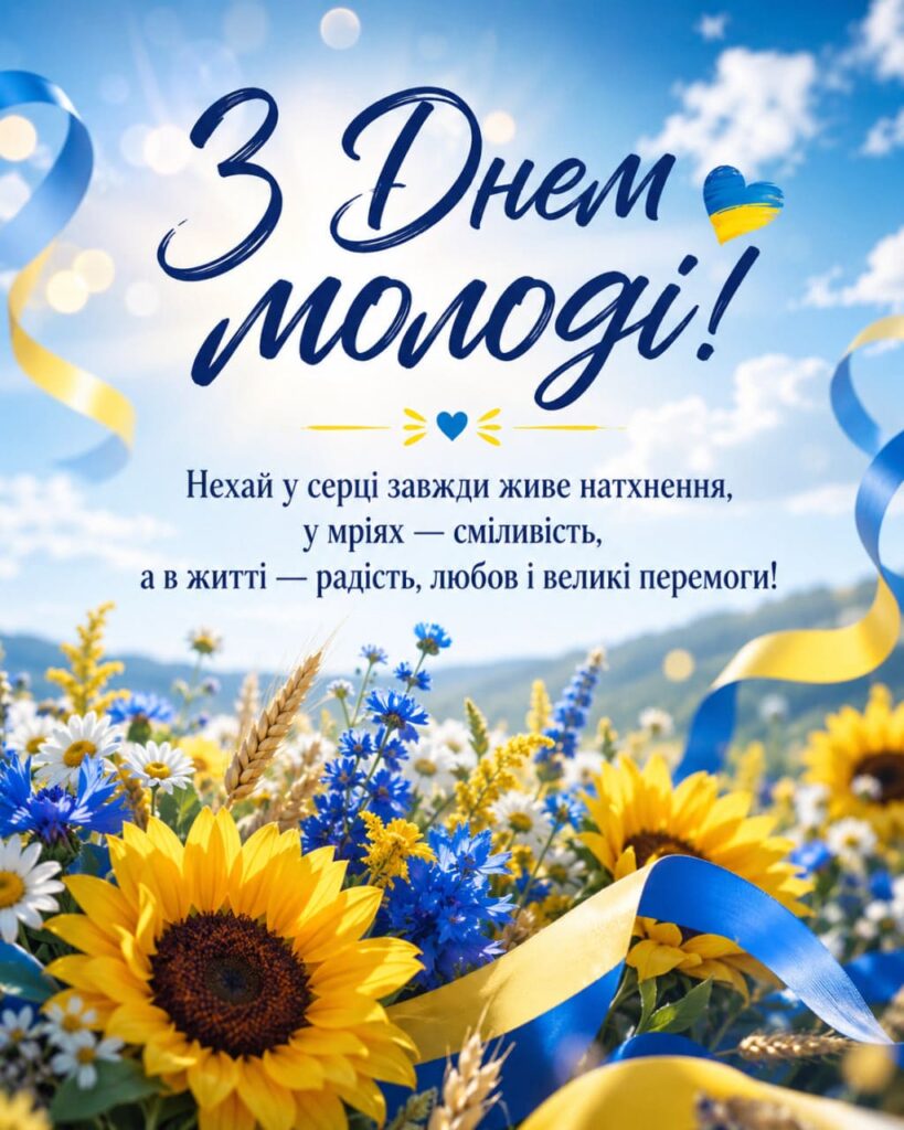День молоді 2026: дата та красиві СМС, короткі побажання, листівки, картинки та GIF