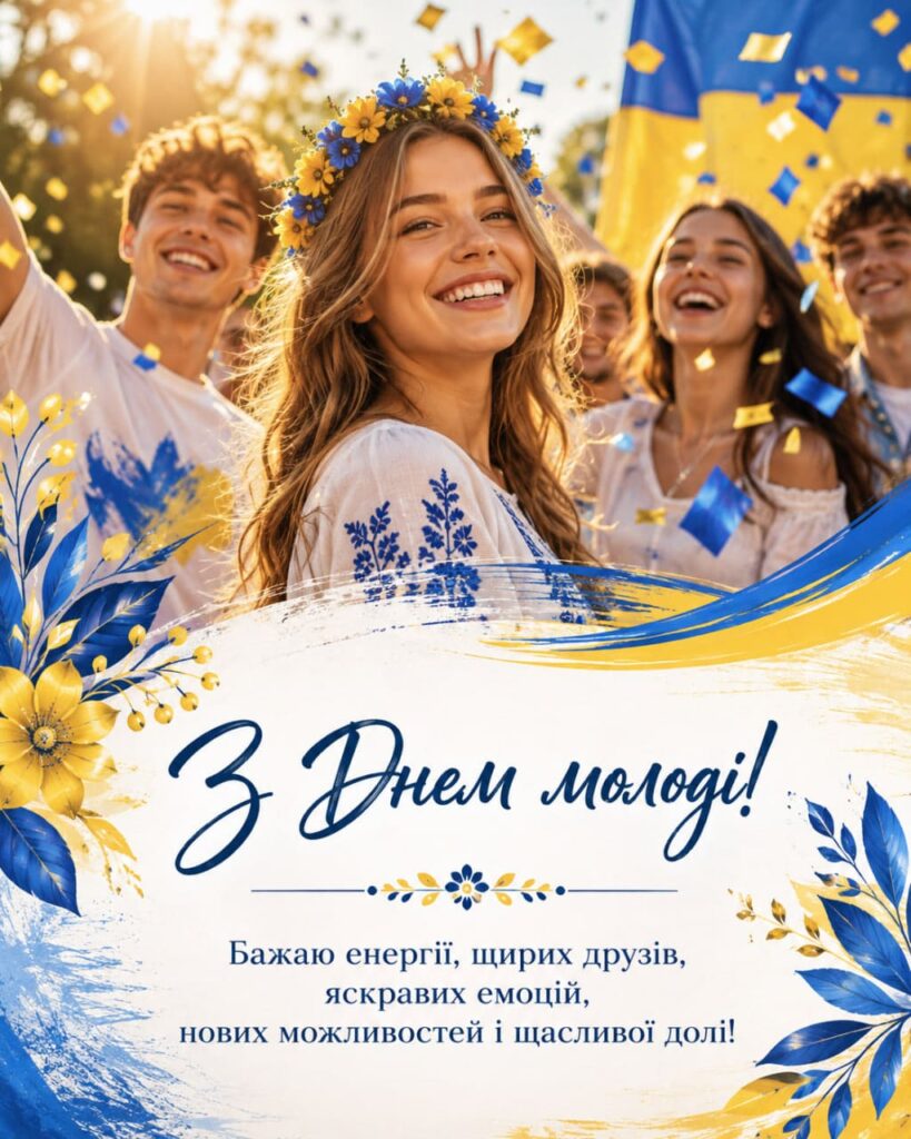 День молоді 2026: дата та красиві СМС, короткі побажання, листівки, картинки та GIF
