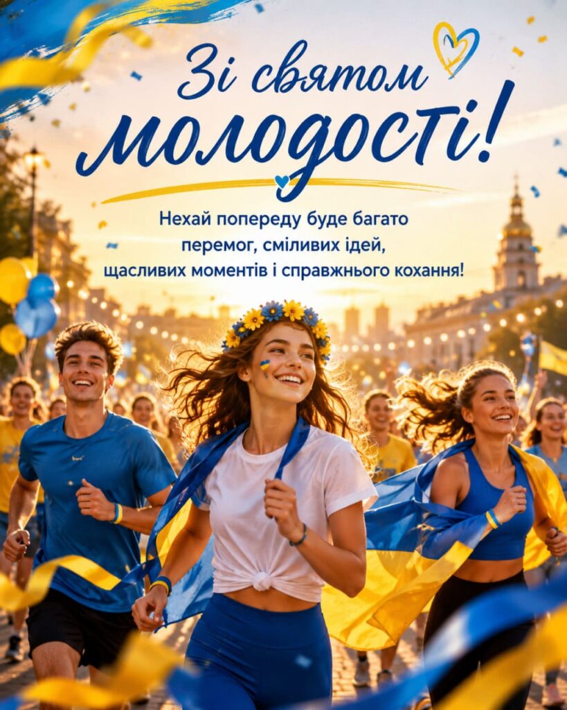 День молоді 2026: дата та красиві СМС, короткі побажання, листівки, картинки та GIF