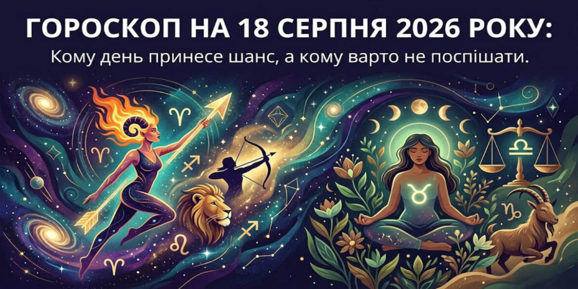 Гороскоп на 18 серпня 2026 року: кому день принесе шанс, а кому варто не поспішати
