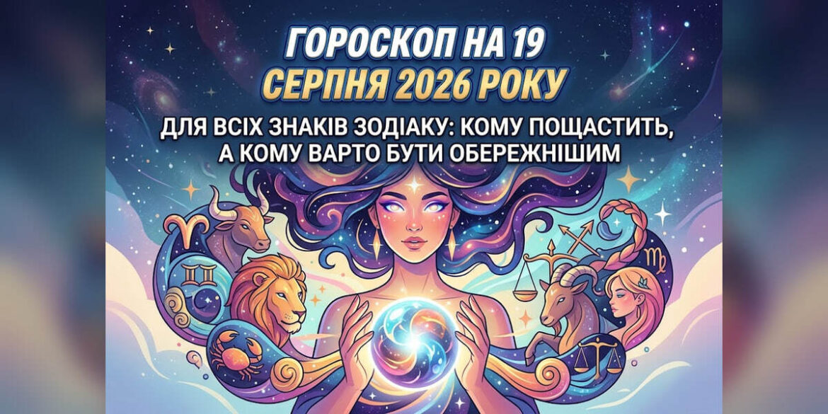 Гороскоп на 19 серпня 2026 року для всіх знаків Зодіаку: кому пощастить, а кому варто бути обережнішим