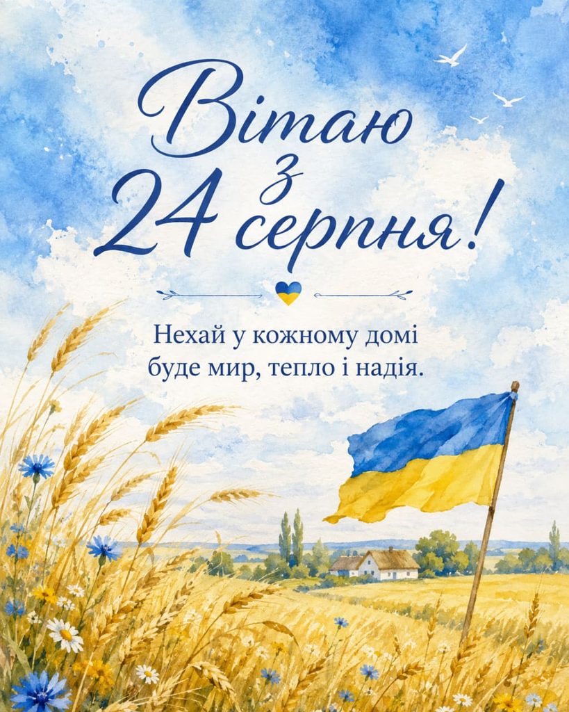 Привітання з Днем Незалежності України 2026: красиві СМС, короткі побажання, листівки, картинки та GIF