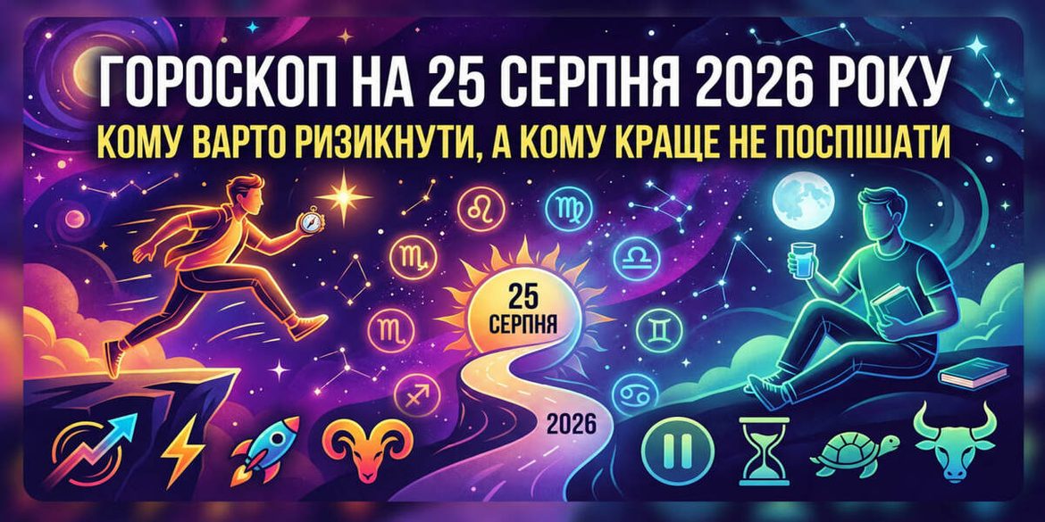 Гороскоп на 25 серпня 2026 року: кому варто ризикнути, а кому краще не поспішати
