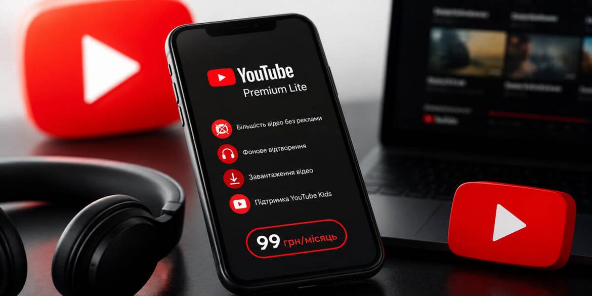 YouTube запустив Premium Lite в Україні: скільки коштує і що не входить у дешевший тариф