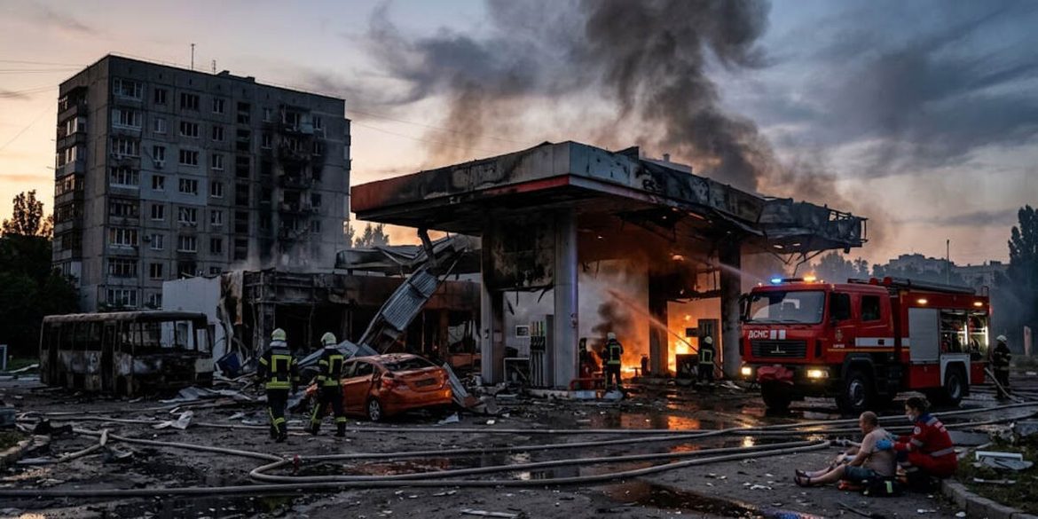 Дрони двічі вдарили по АЗС у Харкові за дві доби: що відомо про наслідки