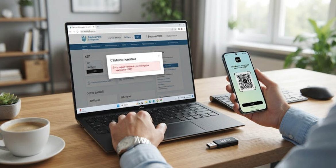 Портал ПФУ не приймає КЕП: що означає помилка перевірки сертифіката OCSP