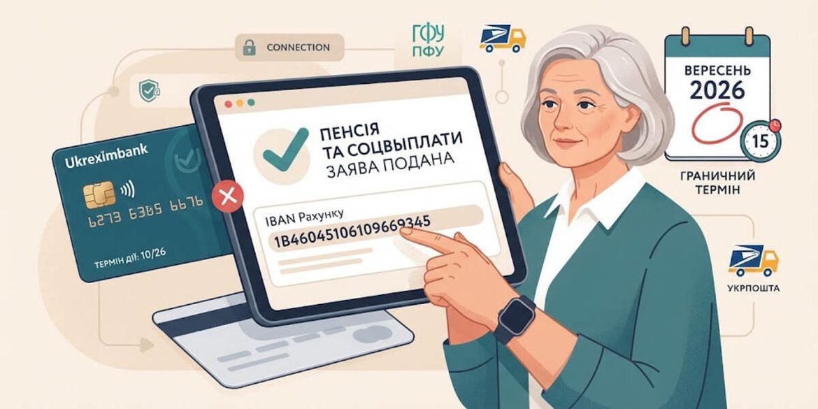 Укрексімбанк і пенсії: як змінити банк до 15 вересня 2026