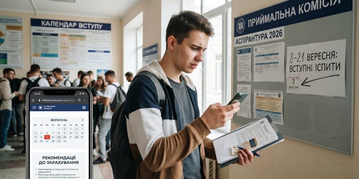 Вступ до аспірантури 2026: новий графік іспитів і зарахування у вересні