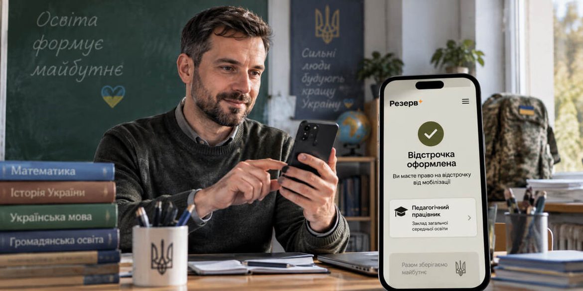 Відстрочка педагогам у Резерв+: які дані перевіряють і що робити з помилкою