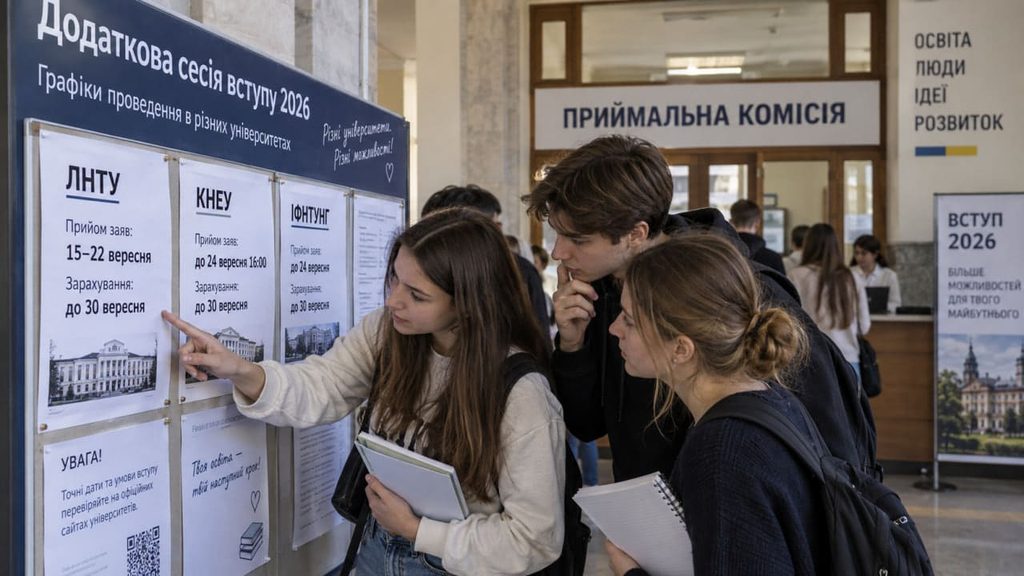 Вступ-2026: з 15 вересня стартує додатковий набір на контракт — що перевірити абітурієнту