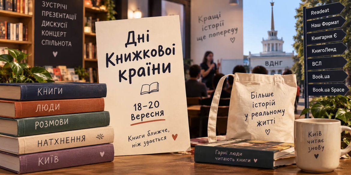 «Дні Книжкової країни» 18–20 вересня: що буде замість перенесеного фестивалю