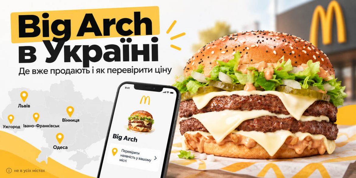 Big Arch з'явився в McDonald's в Україні: ціна, склад і де вже продають