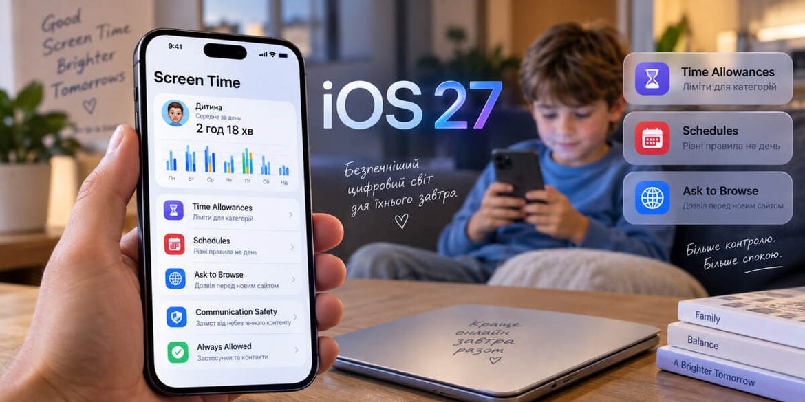 iOS 27 змінила Screen Time: які нові батьківські налаштування вже доступні