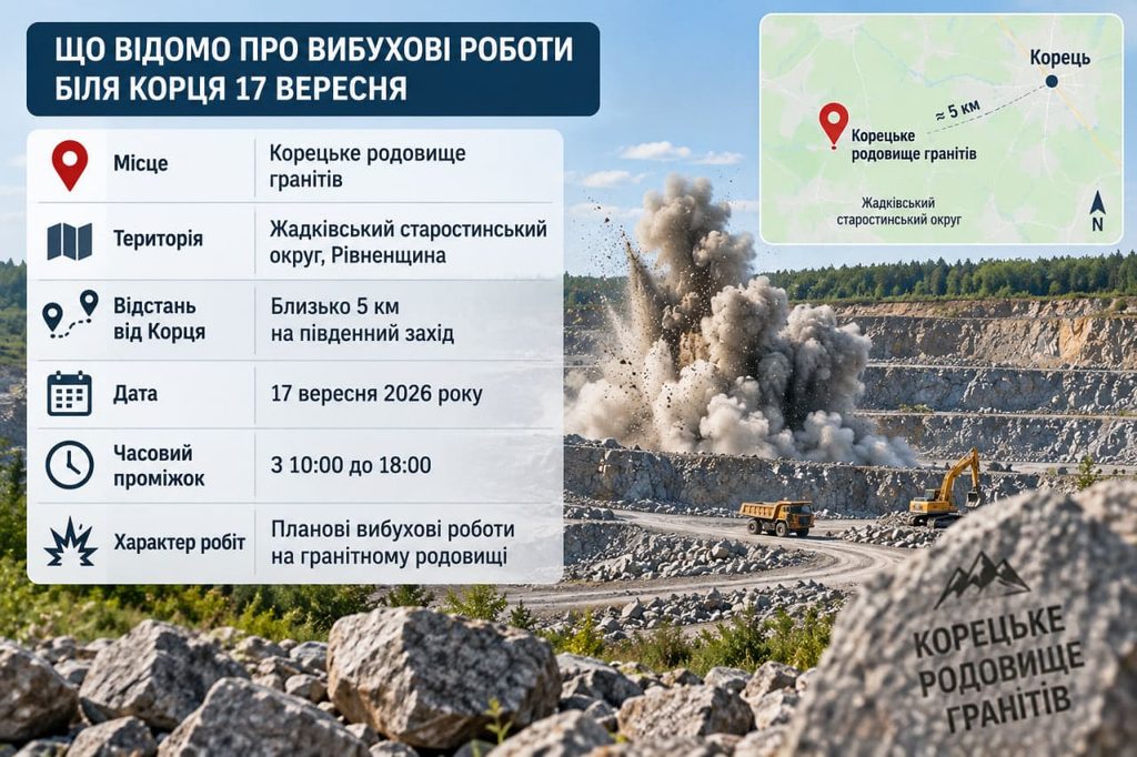 Масовий вибух біля Корця 17 вересня: де його проводять і що означають звукові сигнали