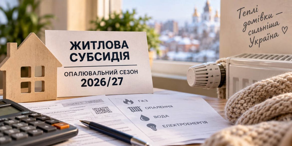 Субсидія на опалювальний сезон 2026/27: кому нічого не треба подавати, а кому потрібна нова заява