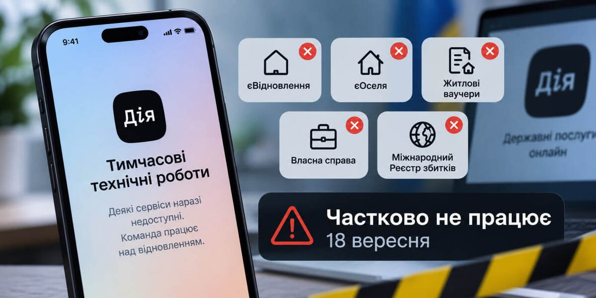 Чому не працює Дія 18 вересня: що сталося із сервісами та коли вони запрацюють