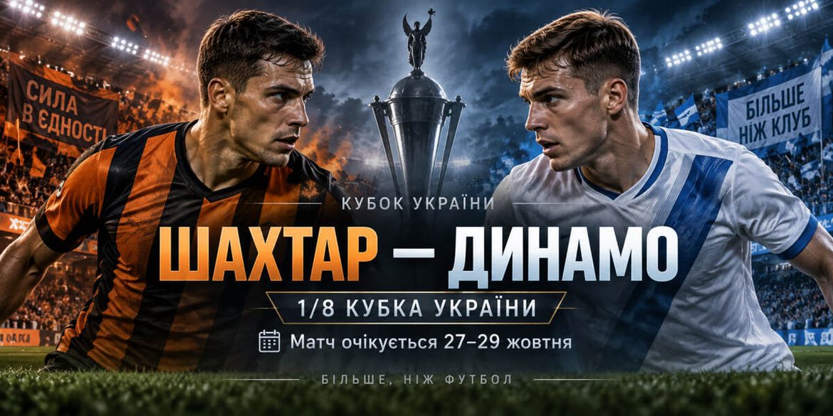 «Шахтар» зіграє з «Динамо» в 1/8 Кубка України: що вже відомо про матч і коли він має відбутися